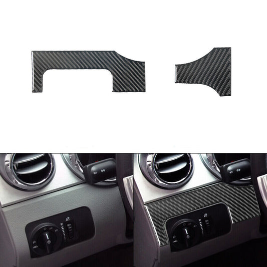 Carbon Fiber Steering Wheel Side Decorative Cover Trim for Ford for Mustang 2005-09