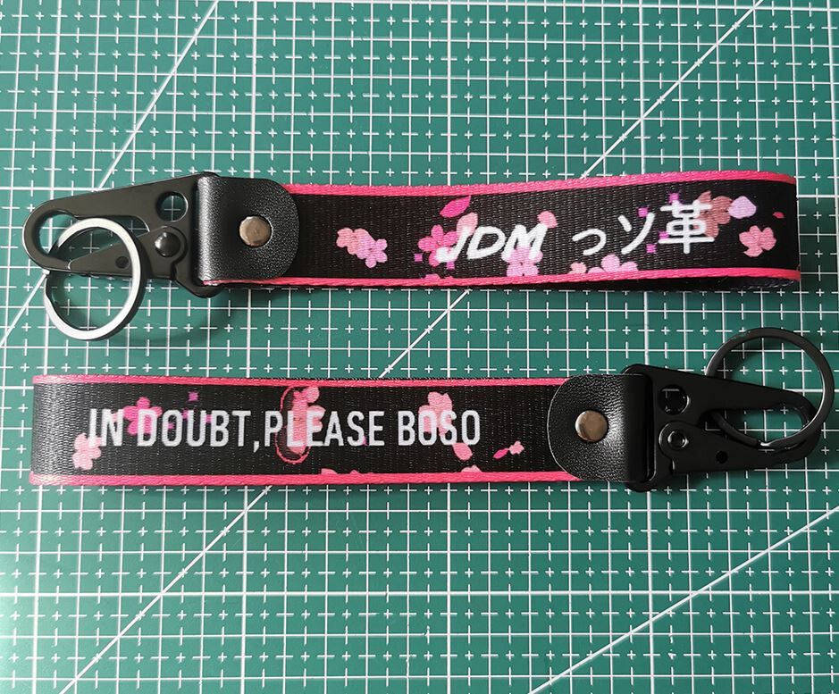 1 car keychain/ring with lanyard, car accessory, Sakura, suitable for Mazda .