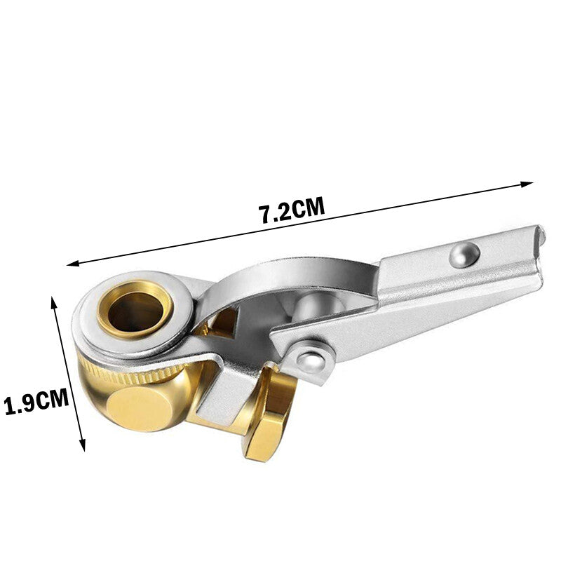 5-Piece Cylinder Opening Gold Brass Clamp Closed Straight Clamp Kit 1/4 Inch