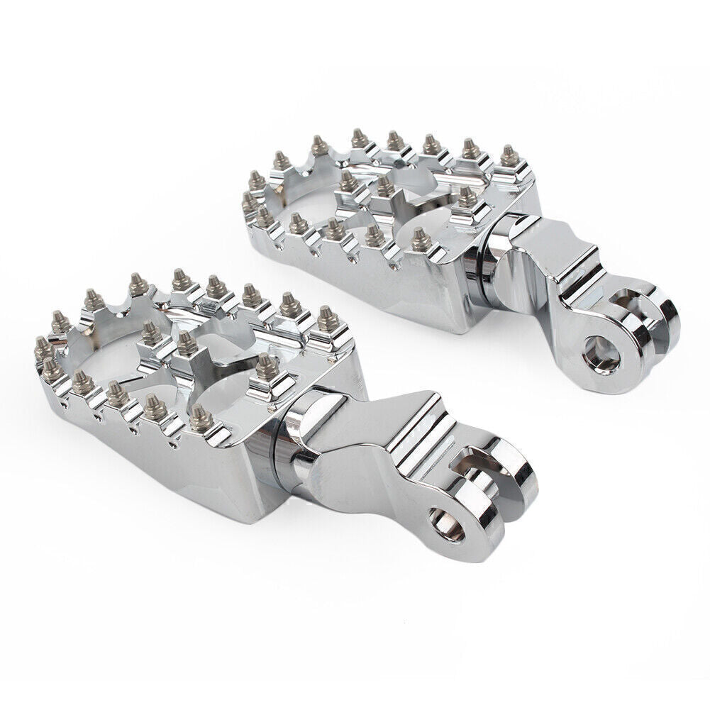 Chrome Wide Front Foot Pegs Footrests for T100 T900 2001-15 Thruxton 1200 04-15
