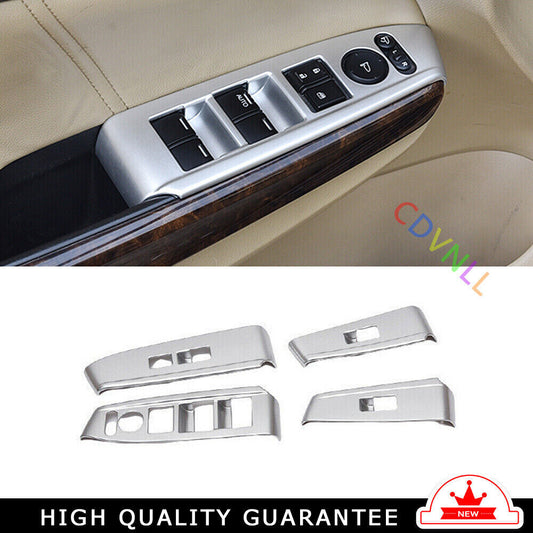 Glass Window Lifting Lock Panel Trim for Honda Accord Crosstour 2008-2013 Silver