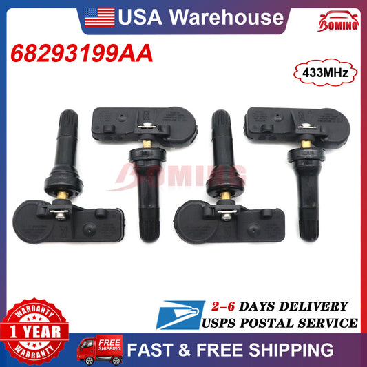 68293199AA NEW Tire Pressure Sensor TPMS 4PCS for Dodge for Ram 1500 DT 68293199AB