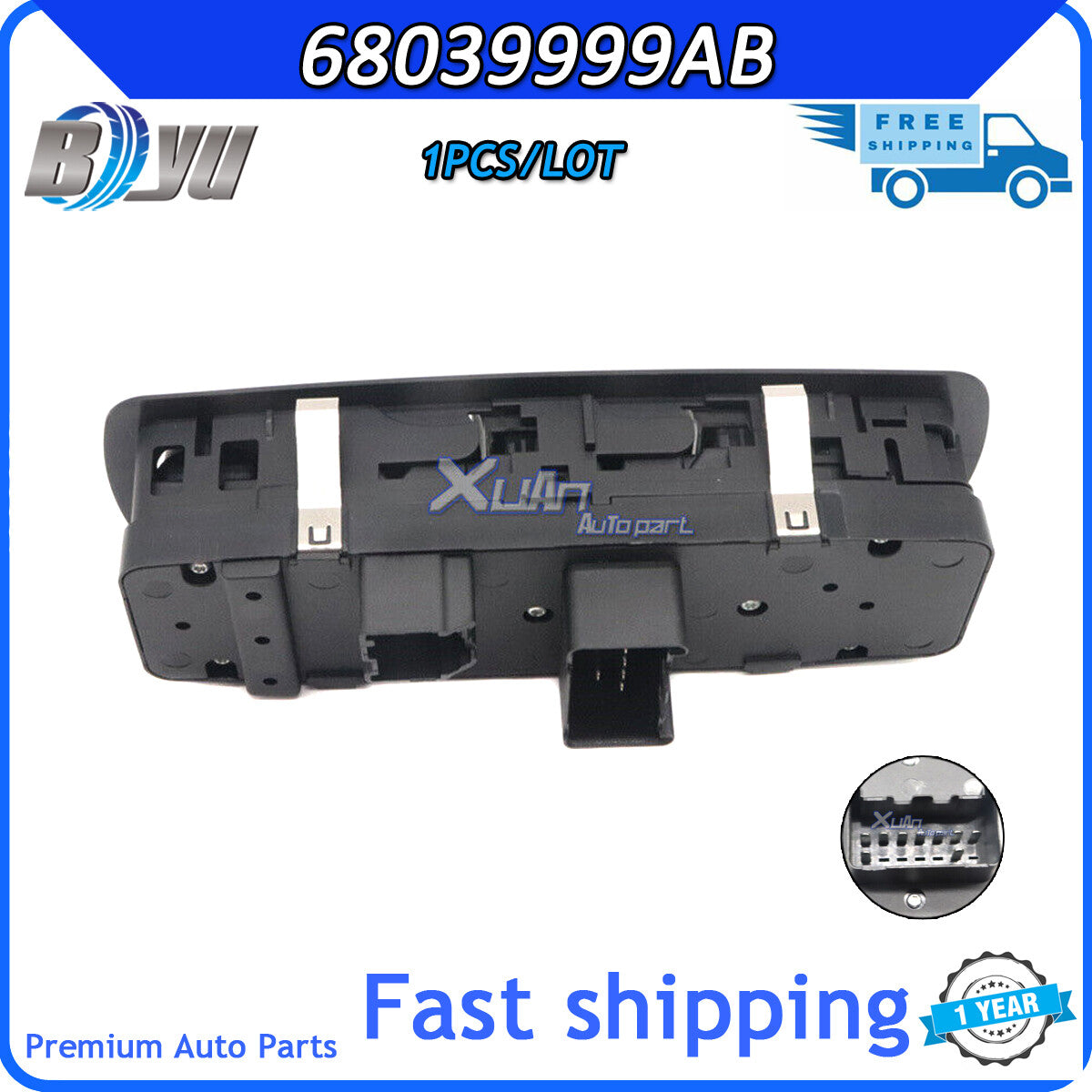 Car window switch 680399AB, suitable for Dodge Nitro Journey and for Chrysler 2008-2009 models.