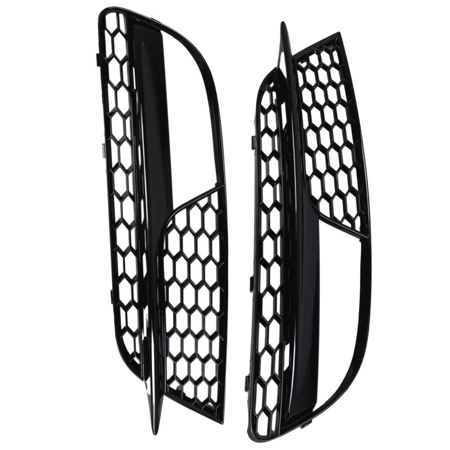 A pair of front bumper lower fog light grille cover trims are available for the 2012-16 for Audi A5 Quattro.