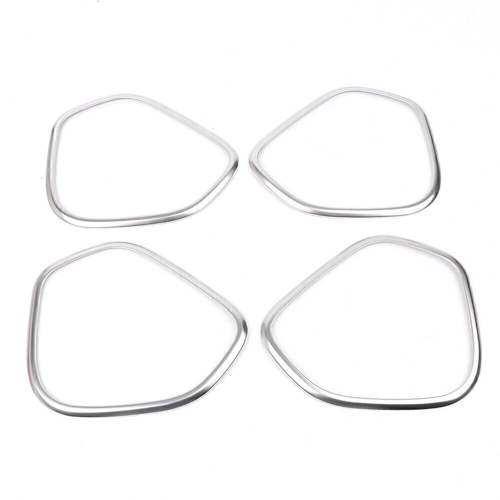 4x Silver Steel Interior Car Door Speaker Cover Trims Fit for Volvo XC60 2018