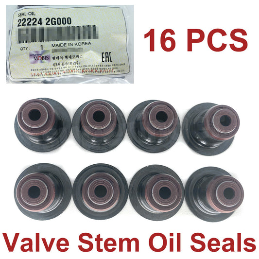 16-piece valve stem oil seal 2224-2G000 suitable for Hyundai for Elantra Sonata for Kia Forte Optima