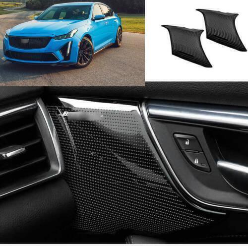 Inner Front Door Handle Speaker Cover Trim Black Steel for Cadillac CT5 2020-24