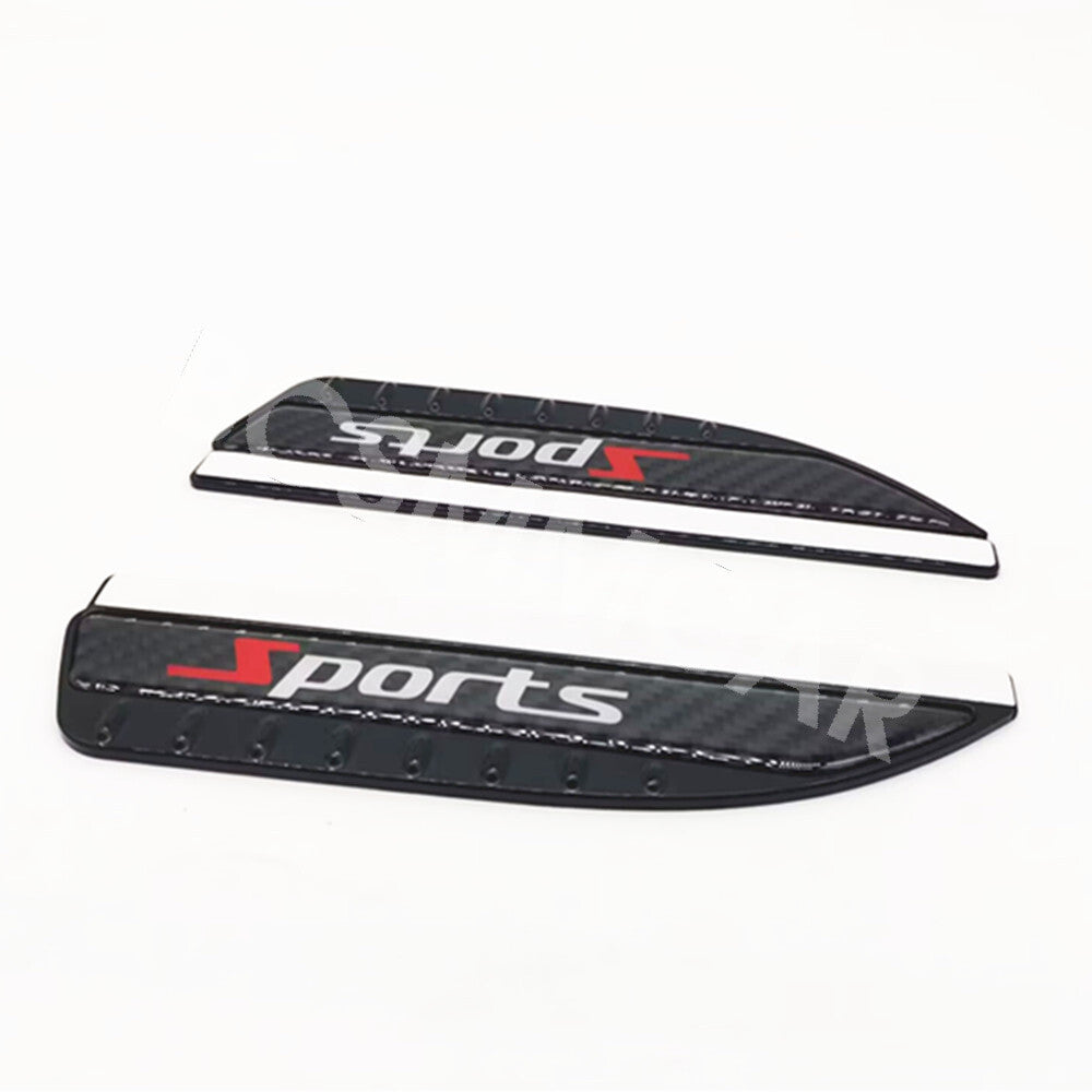 2PCS RearView Rain Board Eyebrow Visor Carbon Fiber Look Trim Car Accessories