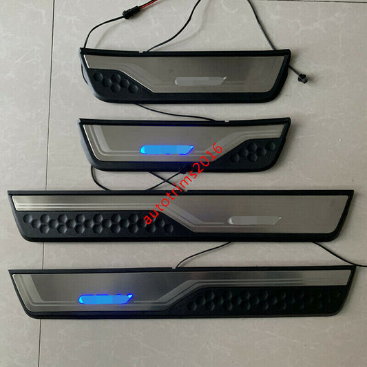 for Honda CR-V CRV 2017-22 Illuminated Blue LED Door Sill Scuff Plates Protector