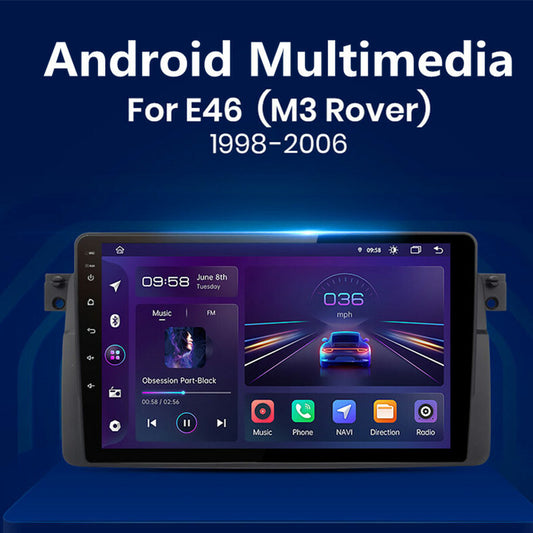 9in Car Wifi FM Radio Multimedia Player For E46 M3 for Rover Andorid GPS Navigation