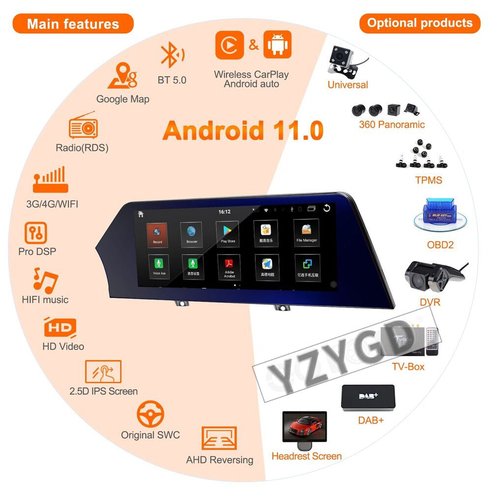for BMW 3/4 series 2013-2016 Android Car Stereo Radio 2Din GPS Navigation 256GB