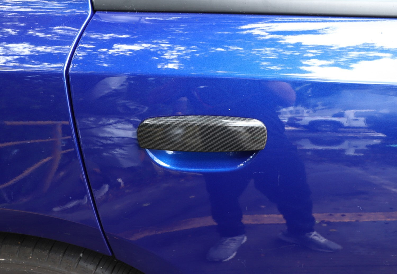 Exterior Door Handle Decor Cover Trim for Dodge Charger 2011+ Carbon Fiber