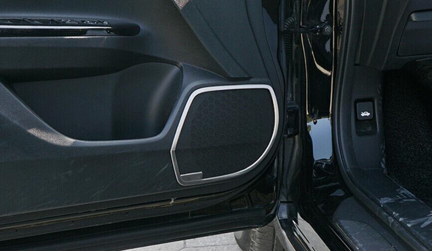 for Honda Accord 2013-2017 Silver Steel Inner Door Speaker Frame Cover Trim 2Pcs