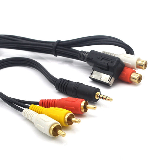 Audio Video RCA Cable Kit for Audi AMI MMI PHONO A4 A6 for A8 A7 Q7 S7 A3 Sq5 Q3