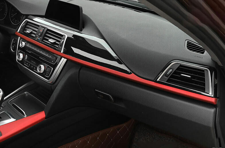 for BMW 3 4 Series GT 14-18 ABS Red Inner Central Console Instrument Strip Trim