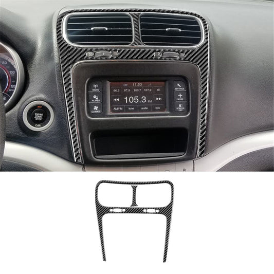 for Dodge Journey 2011-2017 2Pcs Central Control Vent Trim Cover Carbon Fiber