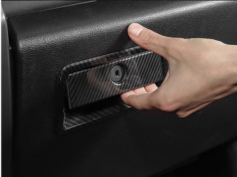 for Ford F150 F-150 15-2020 Carbon Fiber for Co -Pilot Storage Box Handle Bowl Trim