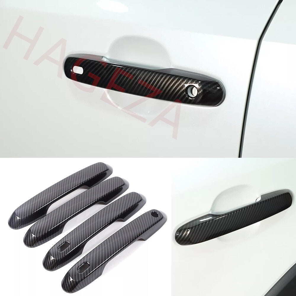 Carbon Fiber ABS Side Door Handle Panel Trim For Toyot@ for Land Cruiser LC250 2024+