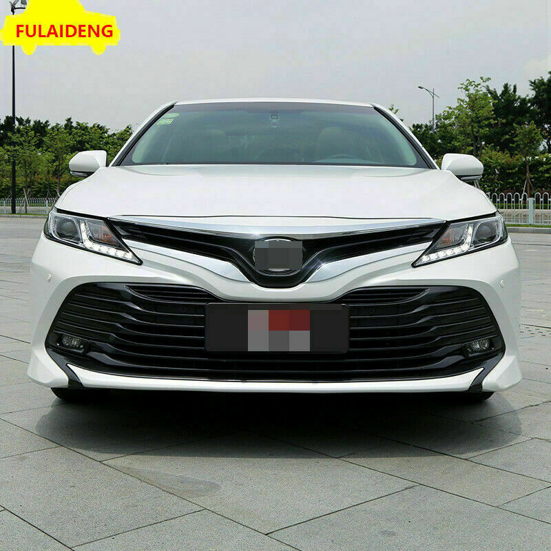 2X For 2018-2021 for Toyota for Camry L LE XLE Chrome Front Central Grille Strip Cover