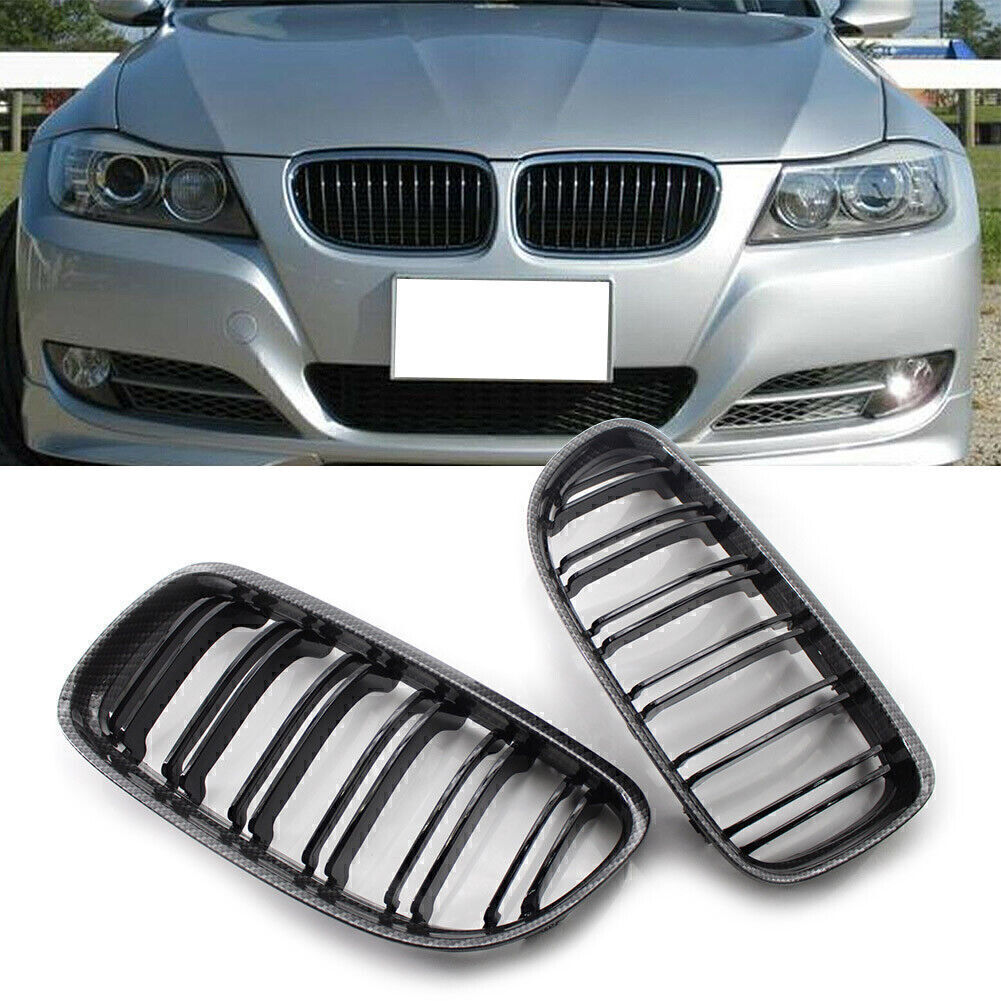 Double Slat Front Grill Kidney Grille Fit for BMW E90 E91 2009-12 325i 328i 335i