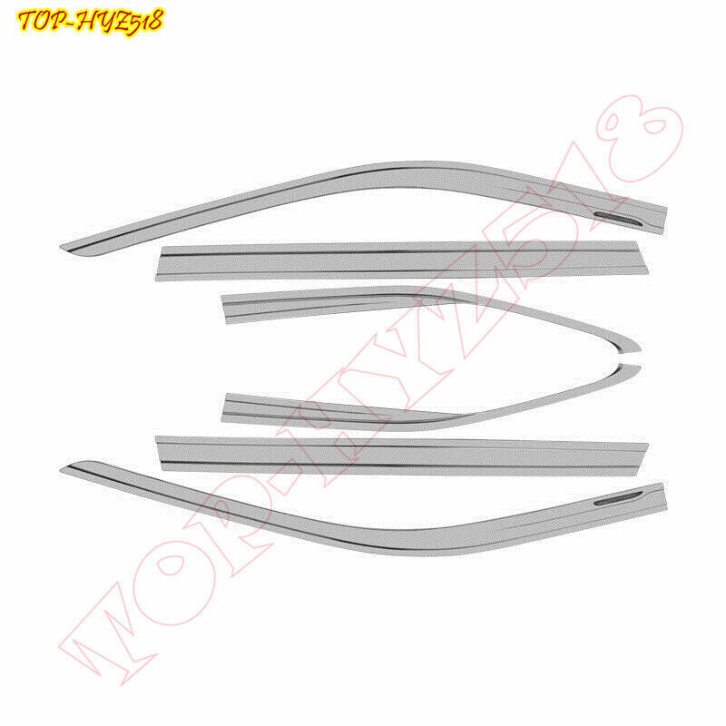 silver Window Visor Shades Sun Rain Guard 6pcs for Toyota Highlander 2020-2024