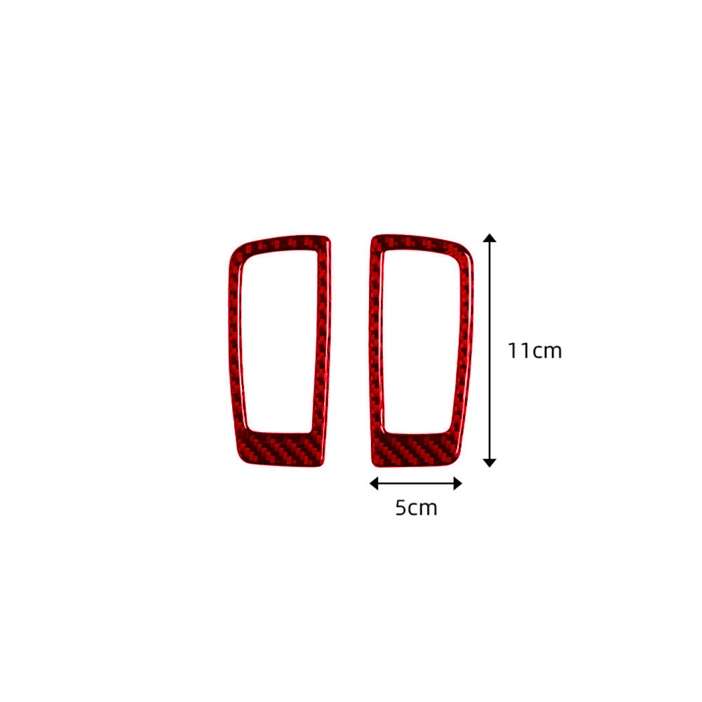 2Pcs Red Carbon Fiber Reading Light Cover Trim Fit for Porsche for Panamera 2010-16