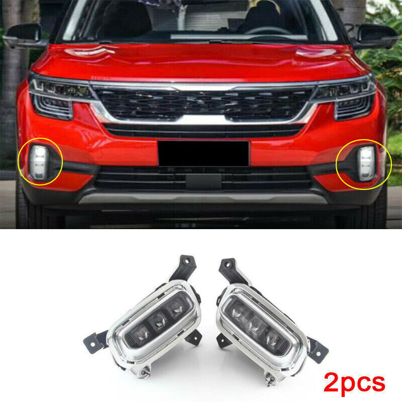 2021 for Kia Seltos LED Daytime Running Light DRL Halogen Front Fog Light