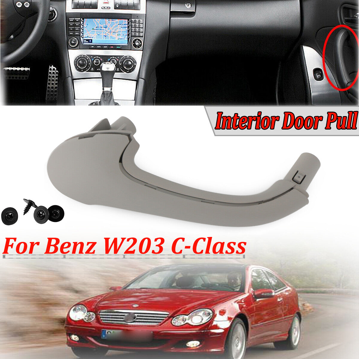 Right front inner door handle is compatible with for Mercedes-Benz W203 C-Class 2038101651