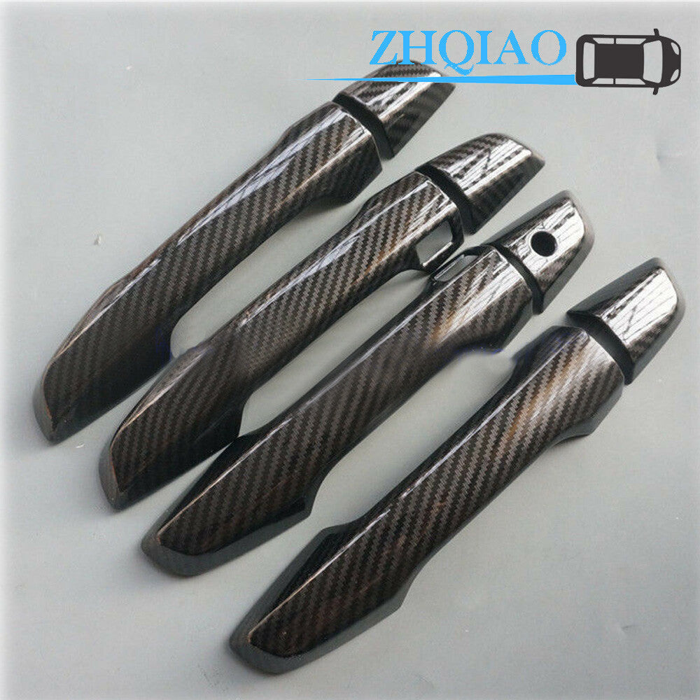 Carbon Fiber Side Door Handle Covers Trim Fit for Honda CRV 17-20