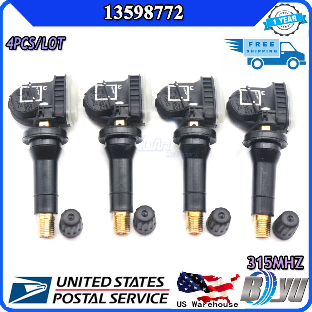 New 13598772 4PCS For GM for Chevrolet for GMC for Buick for Cadillac TPMS Tire Pressure Sensor