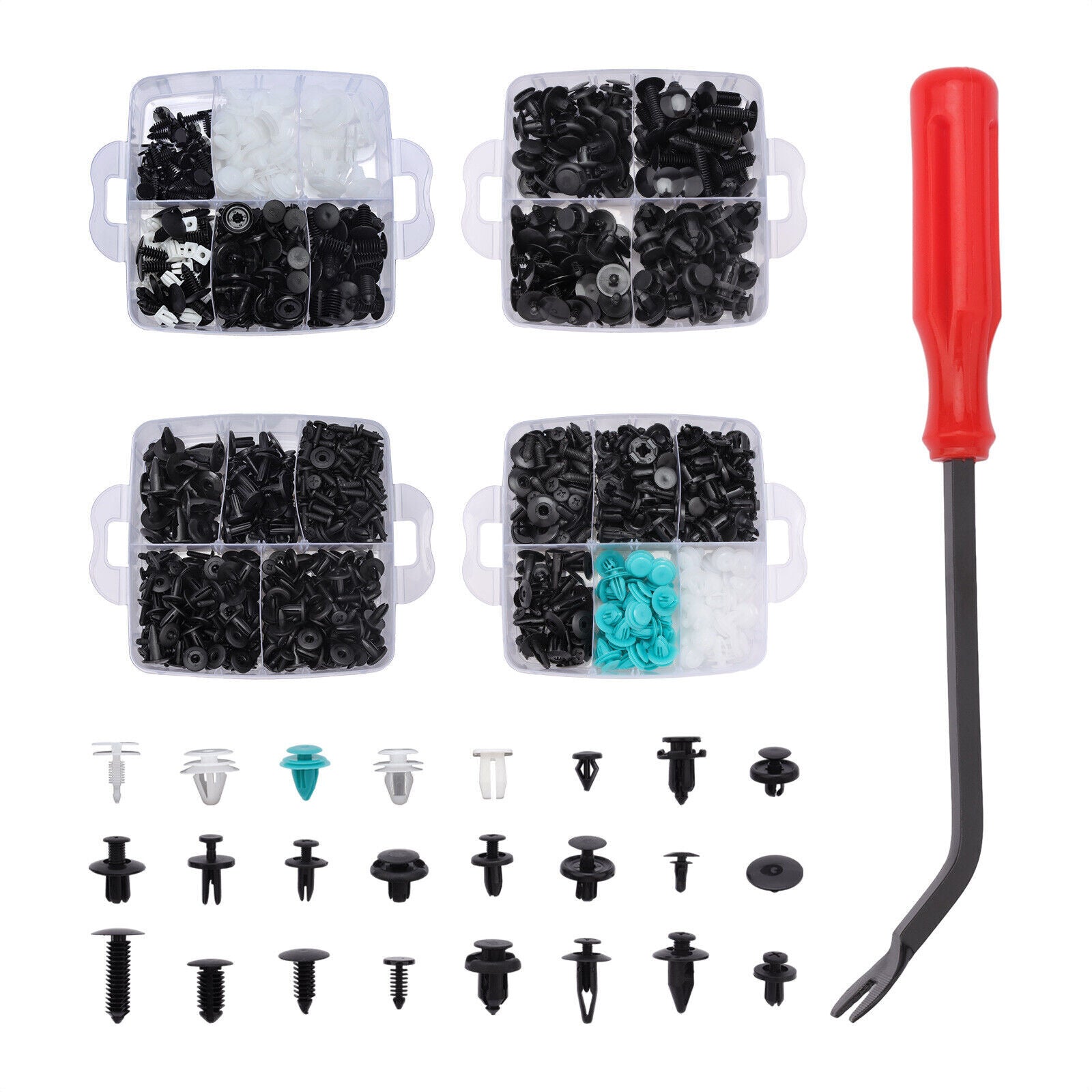850 X Car Clip, Car Truck Push Fixture Pin Rivet Decorative Clamp Fastener