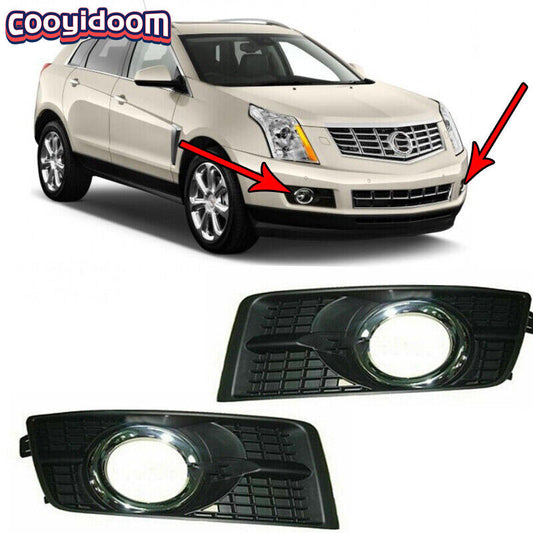 For 2010-2016 for Cadillac SRX GM1038125 New Front Pair Fog Light Bezel Plastic