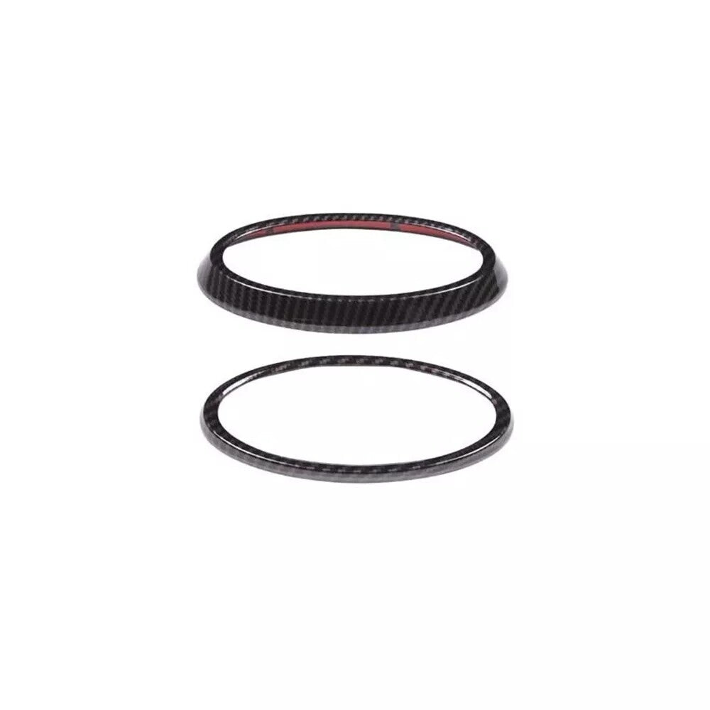 for Subaru XV 2021+ Front Rear Car Logo Decorative Ring Cover ABS Carbon Fiber