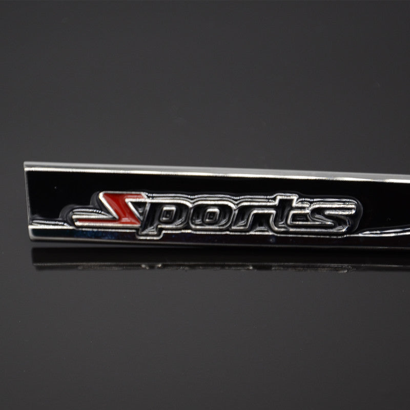 2x Sports Car Blade Dagger Sticker Badge Emblem Decal Landmarks Metal Mark Decor