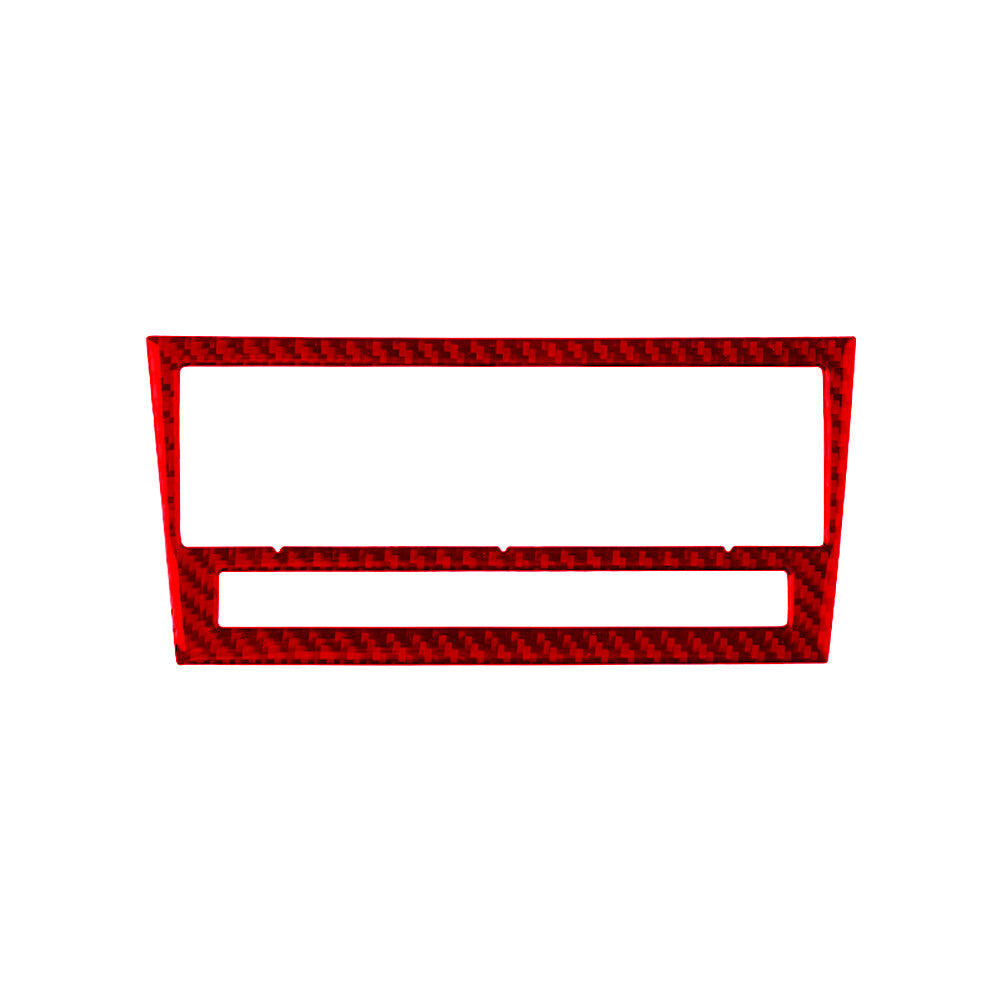 Red Carbon Fiber CD Player Frame Panel Trim Cover for Audi for A4 S4 2005-2008