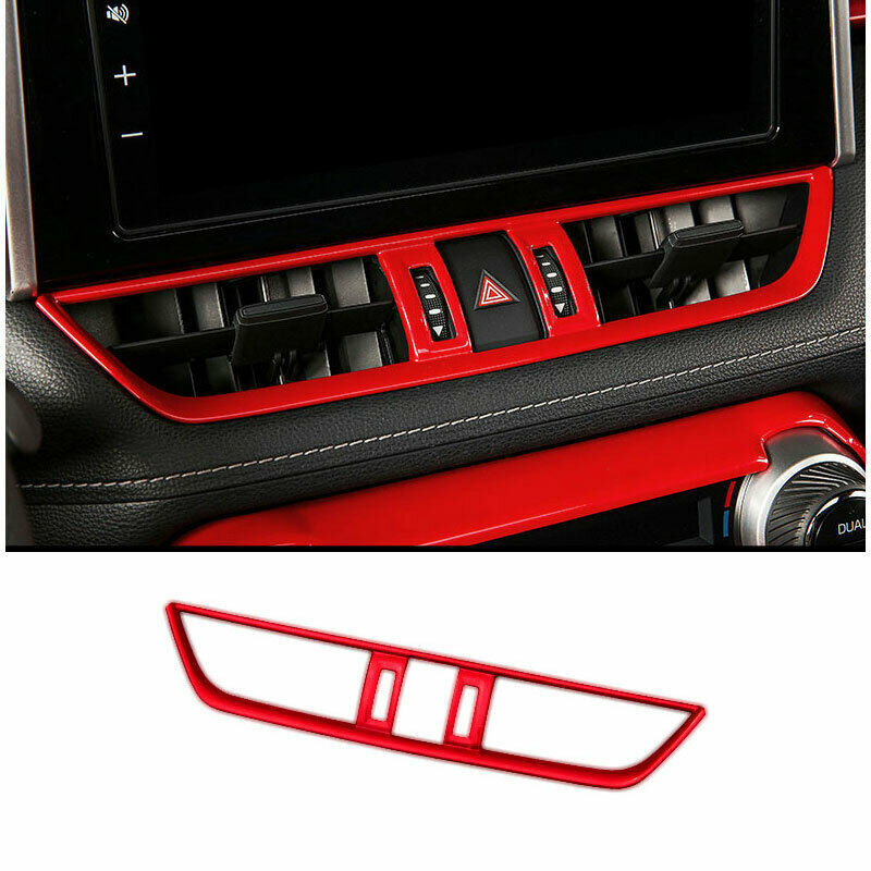 for Toyota RAV4 2019-2022 Inner Red Central Console Air Outlet Vent Frame Trim