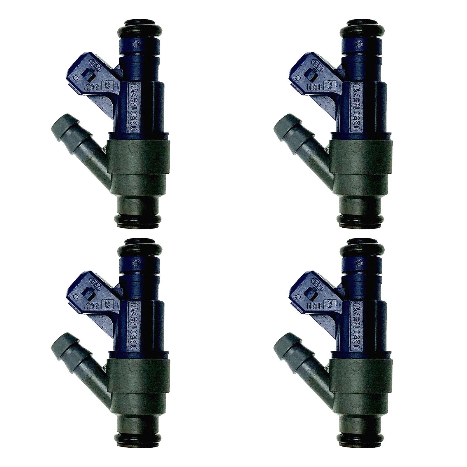 Set of 4 Fuel Injectors 0280155791 for 1998-2000 for VW for Golf for Jetta Beetle 2.0L FJ747