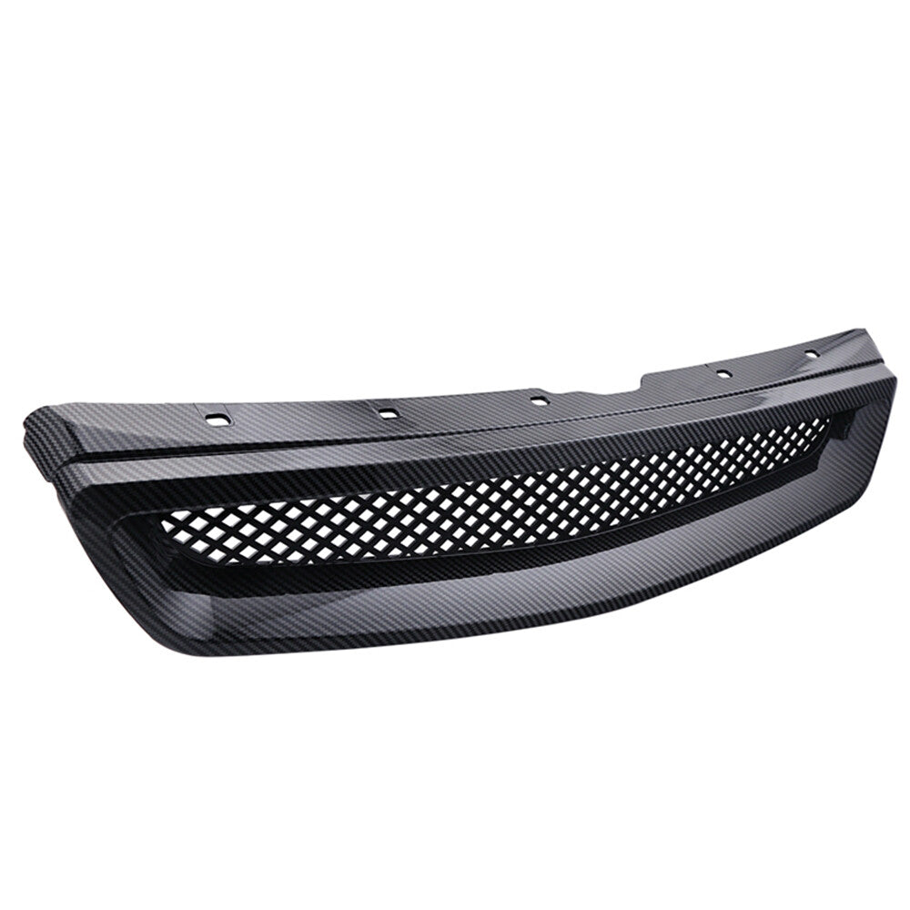 Front Hood Mesh Grill Grille ABS Carbon Fiber for 99-00 for Honda for Civic EX JDM CX DX