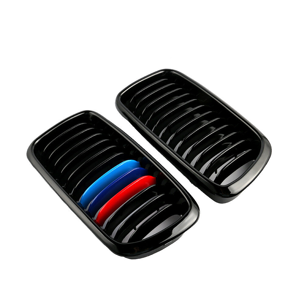 ABS Kidney M-Color Grille for 1998-2001 for BMW 7-Series E38 740i Saloon Gloss Black