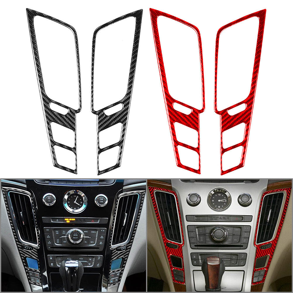 2Pcs Central Console Air Vent Frame Cover Trim for Cadillac CTS 2008-2013