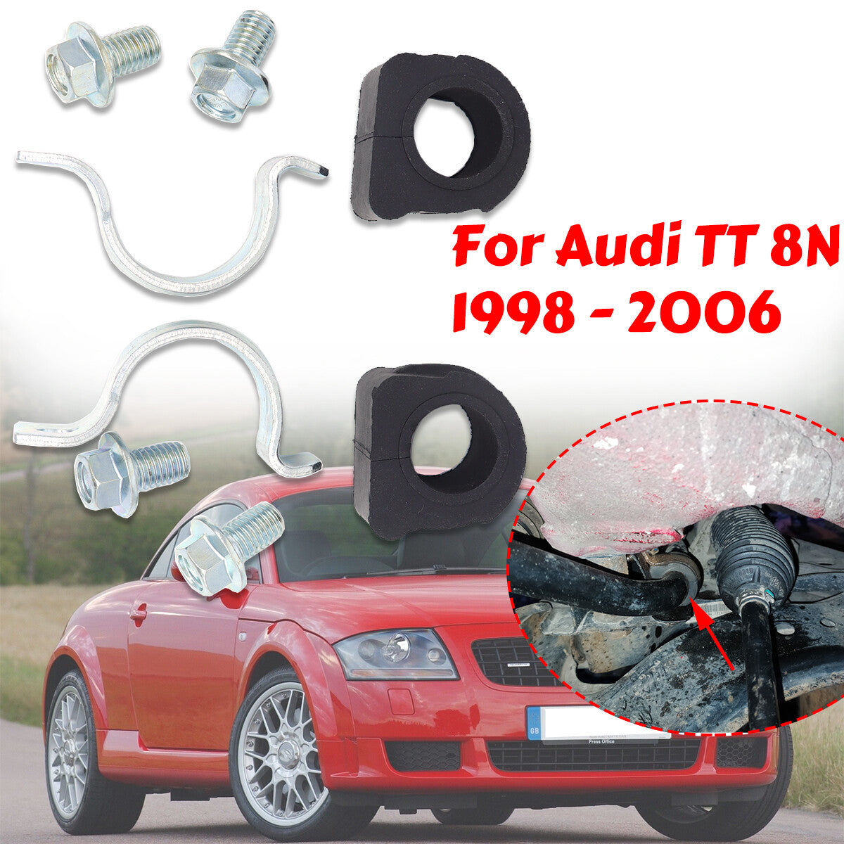 8Pcs for Audi TT 1998-2006 FRONT ANTI ROLL BAR BUSHES STABILISER DROP LINK 21mm
