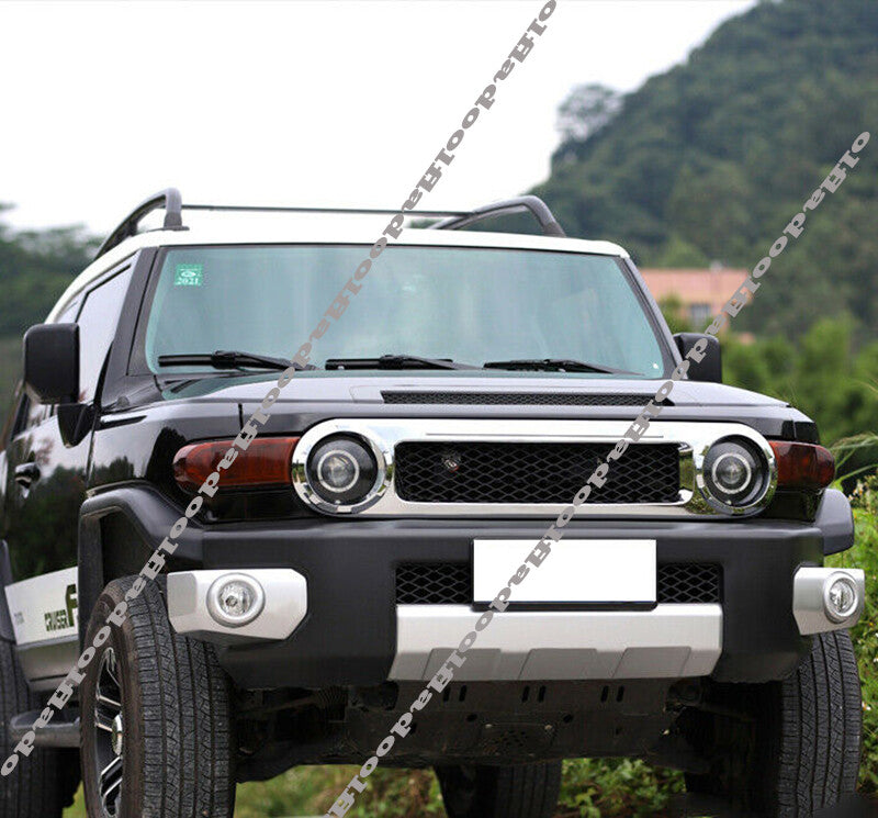 for Toyota FJ Cruiser 2007-2021 Chrome Front Center Hood Grille Grill Cover Trim