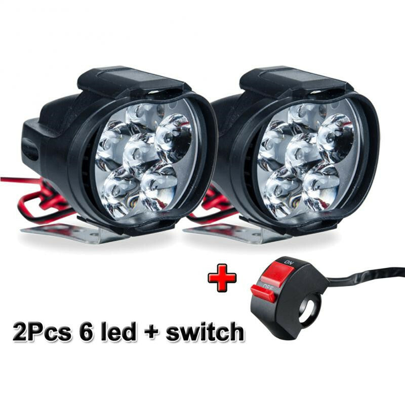 Motorbike Headlight 6LED Waterproof Working Spot Light Driving Lighting Fog Lamp