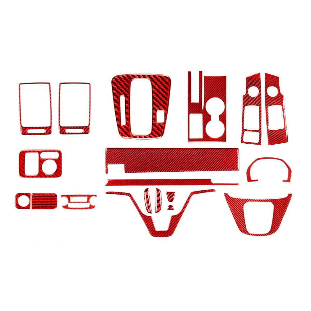 20PCS Red Carbon Fiber Interior Set Decorative Trim for Honda CR-V CRV 2007-2011