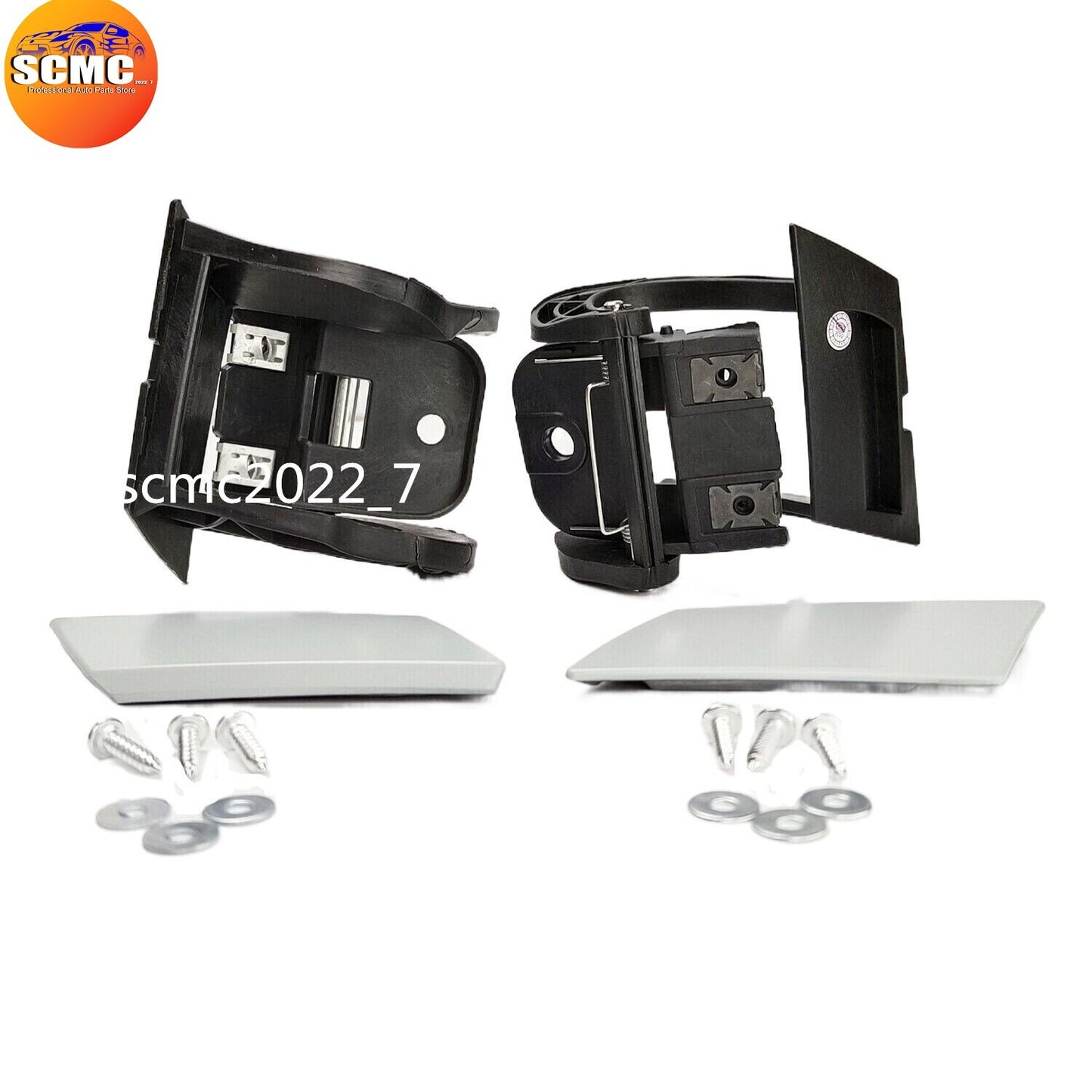 Pair Headlamp Washer Top Cover Kit Fit for VW Phaeton 2002-20103D0807927B/928B