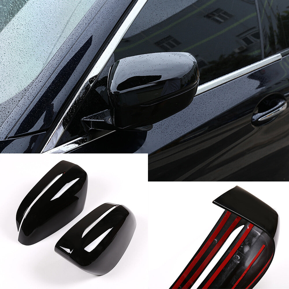 Gloss Black ABS Side Rearview Mirror Caps Cover for BMW 3 5 7 Series 6GT G20 G30