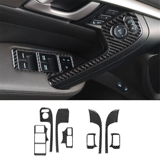 8Pcs Carbon Fiber Interior Door Handle Cover Sticker for ACURA TL 2009-2014
