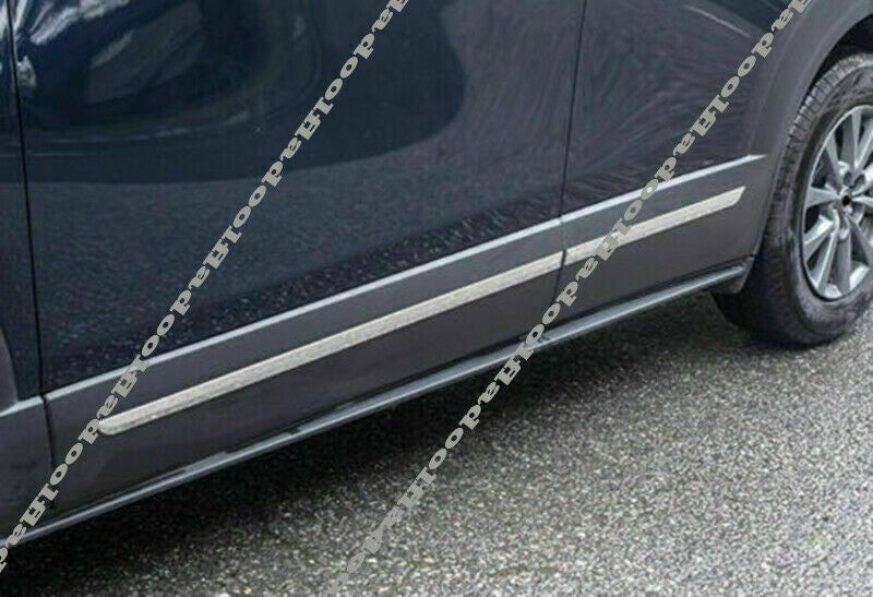 4x for Mazda CX-30 2020-22 Silver Steel Side Door Body Cover Anticollision Trim