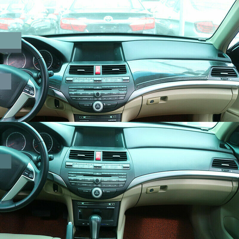 3P for Honda Accord 2008-2013 Carbon Fiber Central Console Instrument Panel Trim