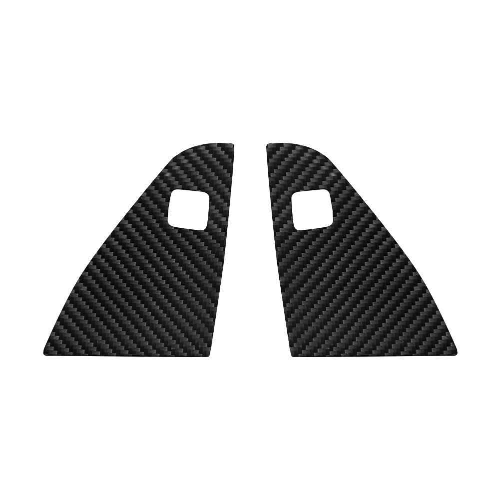 2X Carbon Fiber Front Door A-Pillar Below Trim for Honda Ridgeline 2017-2020